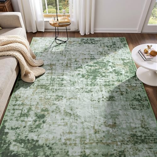 Modern Abstract 3x5 Rug, Non Slip Entryway Rug, Washable Dorm Rugs by Enqinar