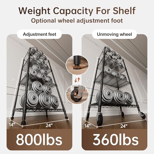 Golpart Shelves Storage Shelf Wire Closet Bathroom Organizers Metal Pantry - Image 6