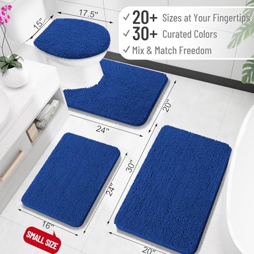 OLANLY Toilet Rugs U-Shaped 20x20, Soft Absorbent Chenille Contour Rugs - Image 2