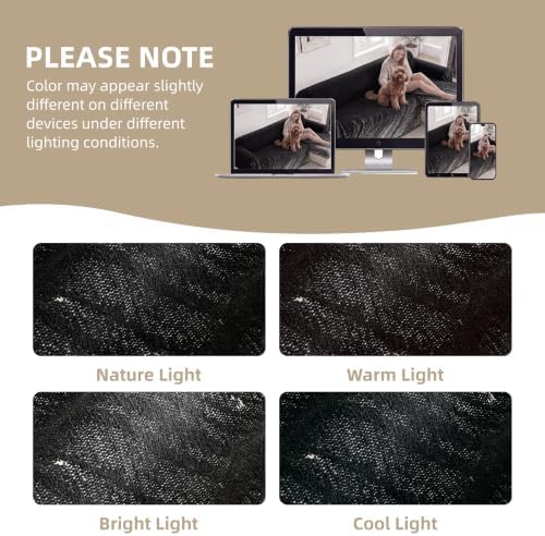 Couch Cover for Dogs Washable Sofa Cover, Sectional Couch Covers, Sofa Covers for 2 Cushion Couch, Non Slip Stripe Sofa Slipcovers Furniture Protector (Black 71x134) - Image 7