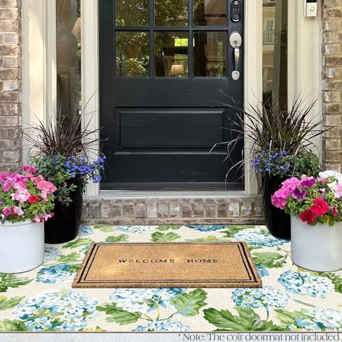 3x5 Floral Entry Rug - Washable Indoor Outdoor Mats for Front Door - Image 4