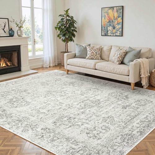 Rugxara 6x9 Washable Grey Area Rug for Living Room - Image 3