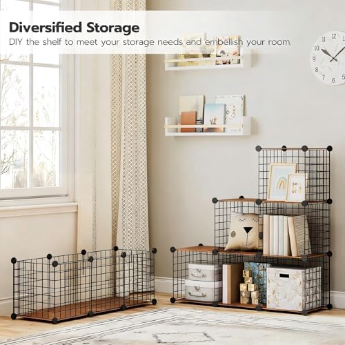 HOOBRO Wire Cube Storage Organizer, 9-Cube Metal Storage Shelves - Image 5