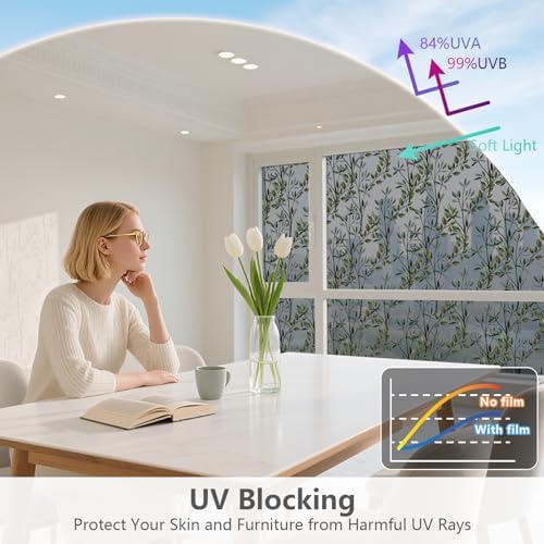 NINETREX One Way Window Privacy Film, Black Silver Leaf, 35.4"x157.4" - Image 5