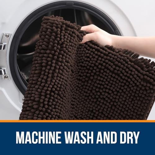 OLANLY Bathroom Rugs 36x24, Extra Soft Absorbent Chenille Bath Rugs - Image 5