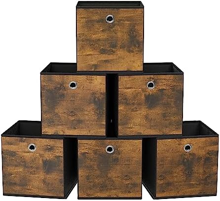 SONGMICS Storage Cubes, Set of 6, 11-Inch Foldable Closet Organizers by Unknown