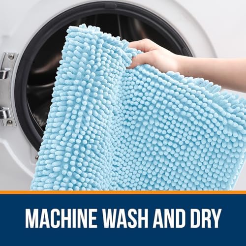 OLANLY Bathroom Rugs 30x20, Extra Soft Absorbent Chenille Bath Rugs - Image 5