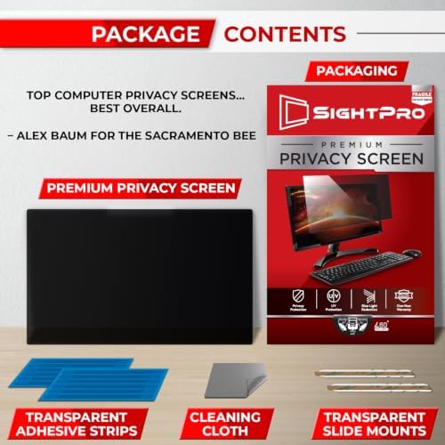 SightPro 32 Inch 16:9 Computer Privacy Screen Filter for Monitor - Privacy Shield and Anti-Glare Protector - Image 6
