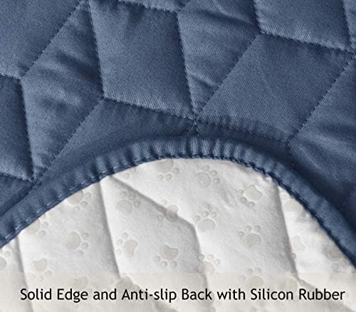Ameritex Couch Sofa Slipcover 100% Waterproof Nonslip Quilted Furniture Protector Slipcover for Dogs, Children, Pets Sofa Slipcover Machine Washable (Blue, 68'') - Image 5