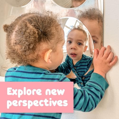 Spark & Wow Sensory Wall Toddler Mirror, Large 4 Bubbles - Image 6