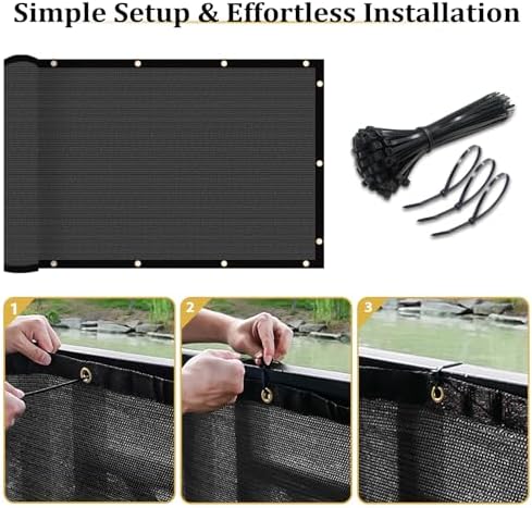Shade&Beyond 5'x24' Dark Grey Privacy Screen Fence Cover 170 GSM Fencing Mesh Fence Panel for Wall Garden Yard Backyard Indoor Outdoor Home Decoration - Image 5