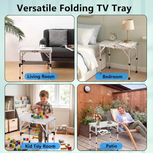 YihuiKo Folding TV Tray, Lightweight Portable Small Folding Table - Image 6
