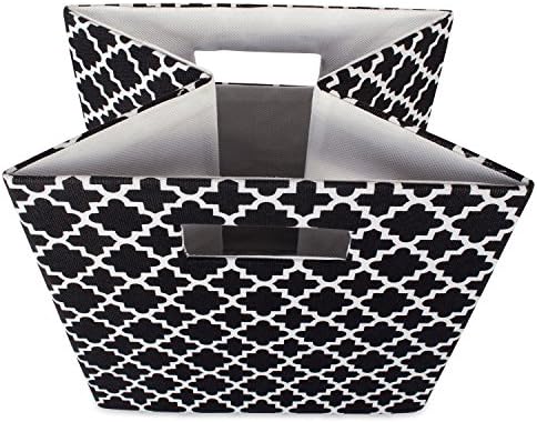 DII Hard Sided Collapsible Fabric Storage Container for Nursery, Offices, & Home Organization, (13x13x13) - Lattice Black (Pack of 6) - Image 4