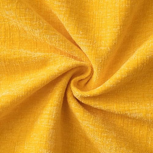 MIULEE Soft Chenille Throw Pillow Covers Goose Yellow 18x18 Inch Pack of 2 - Image 2