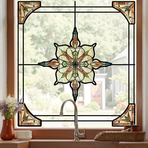 ADD.HERES Stained Glass Window Film, Window Film Decorative, 11.8" x 15.7" by ADDHERES