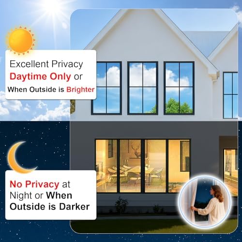 Window Privacy Film One Way Window Tint for Home & Office, 41.3" * 118 " - Image 2