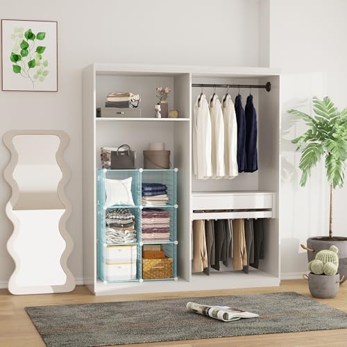 C&AHOME Wire Cube Storage, 6 - Cube Organizer Metal C Grids Units, Blue - Image 5