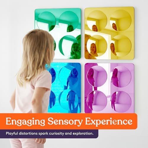 Special Supplies Sensory Bubble Wall Mirror - Interactive Colorful Acrylic Mirrors for Wall Decoration and Sensory Toys for Kids Classroom or Home - Room Decor -Visual, Tactile Stimulation - (4) - Image 6