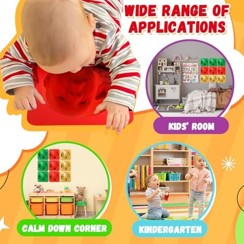Geiserailie 9 Pcs Sensory Wall Bubble Mirrors, 6 x 6 Inch, CPC Certified - Image 6
