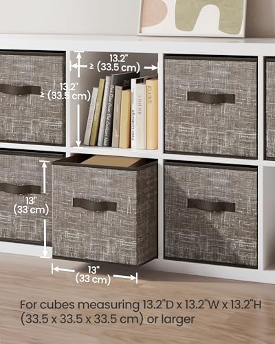 SONGMICS Storage Cubes, Set of 6, 13-Inch Foldable Closet Organizers - Image 3