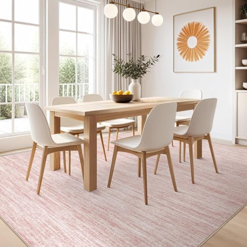 Nakagishi Boho 5x7 Area Rug Living Room Rugs Machine Washable Pink - Image 7