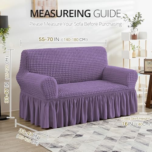 NICEEC Loveseat Covers Washable Love Seat Couch Covers Slipcover with Skirt - Image 6