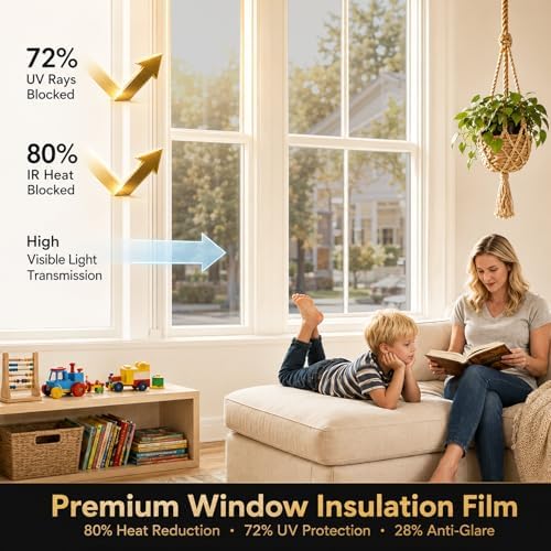 FILMGOO One Way Privacy Window Film Heat Control Mirror Tint 35.4Inx6.5Ft - Image 3