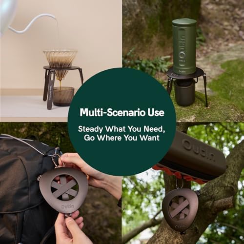 OutIn Ultra-Portable Foldable Coffee Stand with Carabiner - Image 5