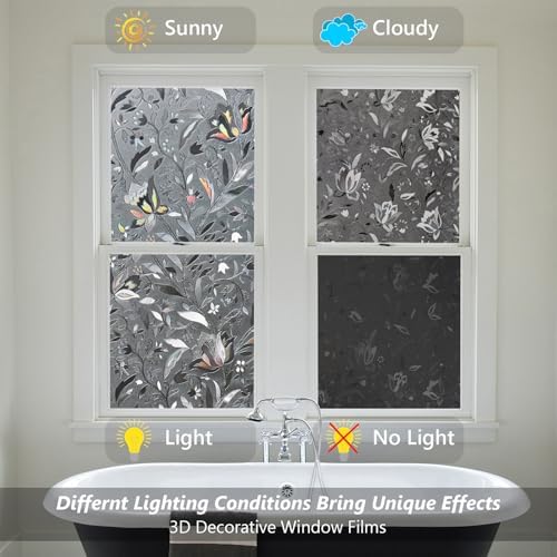Kromapolis Window Privacy Film, Stained Glass, Grayish Black 29.5″ x 78.7″ - Image 7