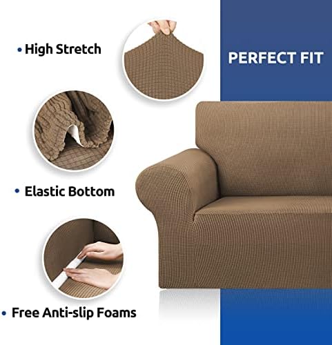 KEKUOU Stretch Oversized Couch Covers for Sofa Slipcover,Camel - Image 6