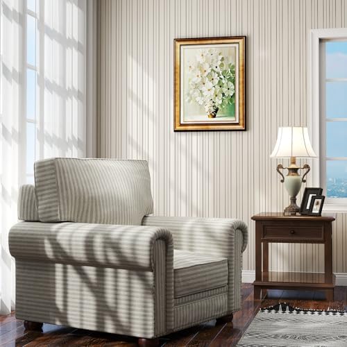 Timeet Modern Peel and Stick Wallpaper Wallpaper Beige Boho Stripe Contact Paper Waterproof Self Adhesive Removable Textured Wall Paper for Bedroom Bathroom Cabinets Wall Decor Vinyl 17.3" x 400" - Image 7