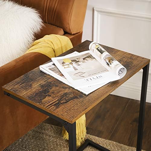 VASAGLE C Shape End Table for Couch or Sofa, Industrial Small Side Table - Image 5