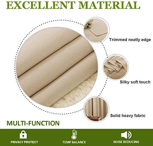 NICETOWN Room Divider Curtain Screen Partitions, Basement Hospital Medical Clinic Spa Lab Cubicle Curtain Divider Privacy Screen, Patio Door Curtain (Biscotti Beige, 1 Panel, 12.5ft Wide x 8ft Long) - Image 4