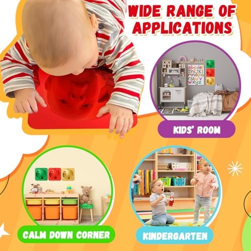 Geiserailie 3 Pcs Sensory Wall Bubble Mirrors, 6 x 6 Inch, CPC Certified - Image 6