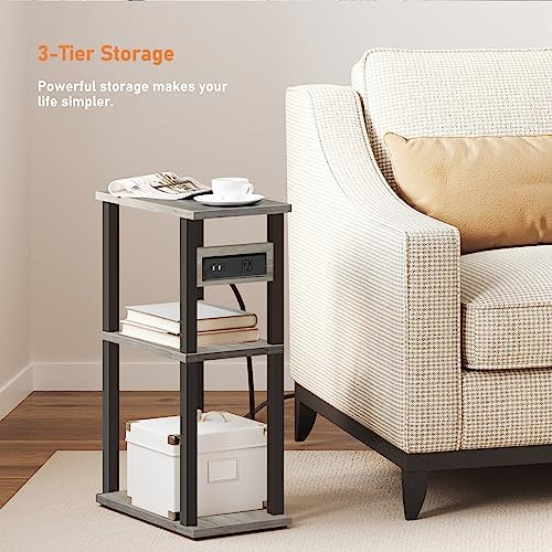 TUTOTAK Small Narrow Side Table, Set of 2 Skinny End Table - Image 6