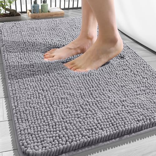 OLANLY Bathroom Rugs 34x21, Extra Soft Absorbent Chenille Bath Rugs by OLANLY