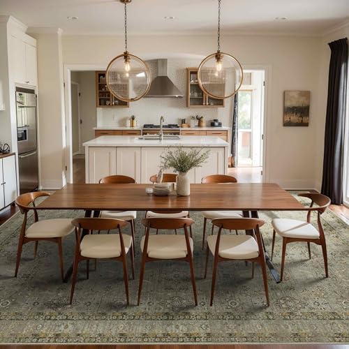 Rugxara 9x12 Area Rugs for Living Room Large Washable Rug, Olive Green - Image 4