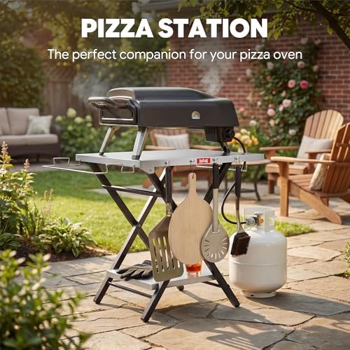 Feasto Outdoor Grill Table, Folding Prep Table, 30" x 24", Stainless Steel - Image 4