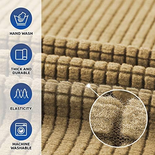 KEKUOU Stretch Chair Sofa Slipcover, Single Couch Cover,Tan - Image 3