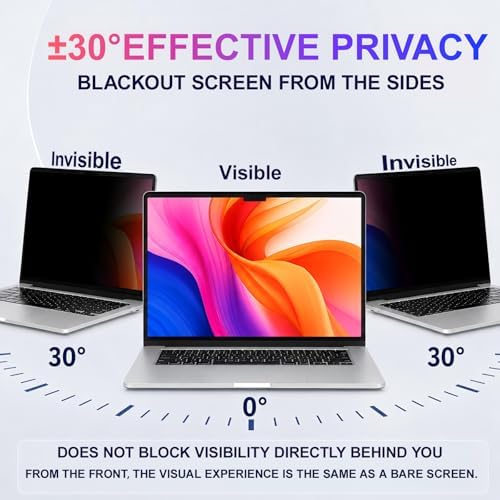 GMOC Magnetic Privacy Screen for MacBook Neo 13 inch (2026, A18 Pro), Removable Anti Glare Matte Filter for 13” Laptop, Blue Light Blocking Computer Privacy Screen Protector - Image 5