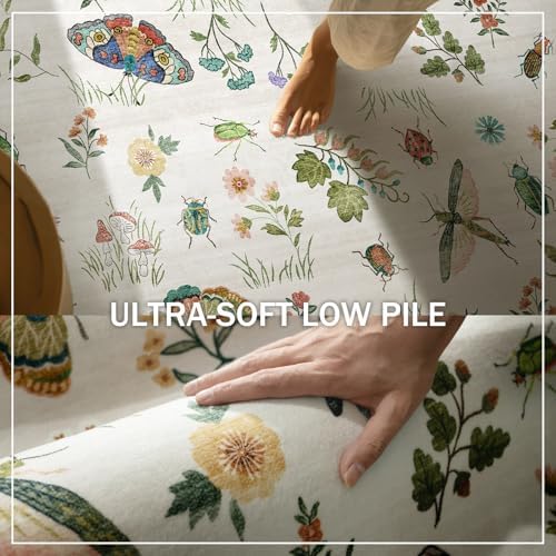 Machine Washable Kitchen Runner Rugs: 2'6"x8' Hallway Runner Stain Resistant Non Slip Low Pile Soft Carpet Runners for Hallways Indoor Entryway Kitchen Laundry Room Bedroom Bathroom Farmhouse - Image 5