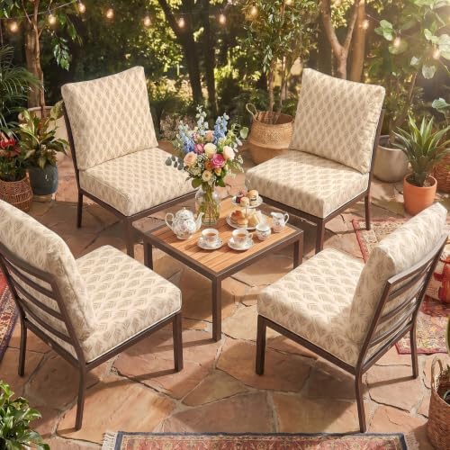 8Pcs Patio Cushion Covers Stretch Outdoor Furniture Protector Slipcovers - Image 6