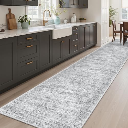 Soalmost Hallway Runner Rug 2'6" x 12' Washable Long Kitchen Rugs Grey - Image 3
