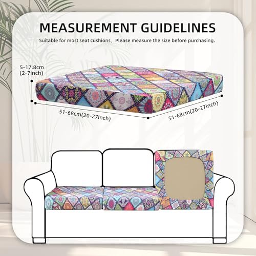 8 Pcs Outdoor Cushion Covers, Patio Sofa Cushion Covers Replacement - Image 2