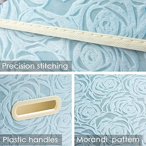 PRANDOM Larger Collapsible Storage Cube with Lid [1-Pack] Fabric Decorative Storage Bins Box Organizer Container Basket with Cover Handles for Bedroom Closet Living Room 17.7x11.8x11.8 Inch - Image 3