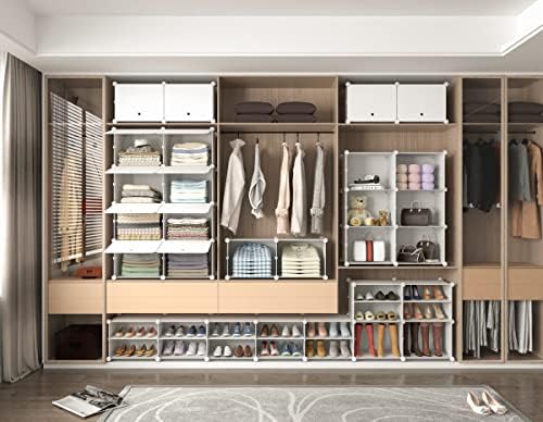 HOMIDEC Shoe Rack Organizer 32 Pair Modular Shoe Storage Cabinet for Closet - Image 6