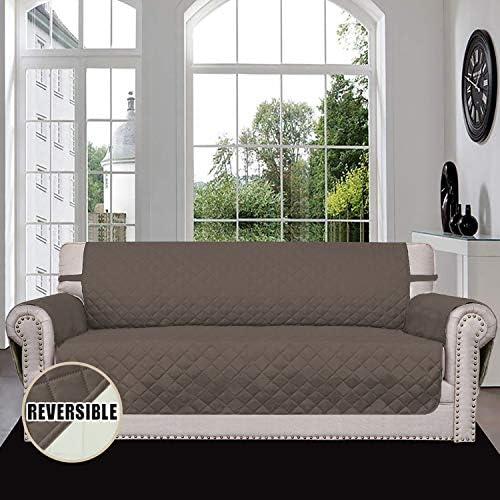 Easy-Going Reversible Couch Cover, 3 Cushion Sofa, X-Large, Taupe/Ivory - Image 2