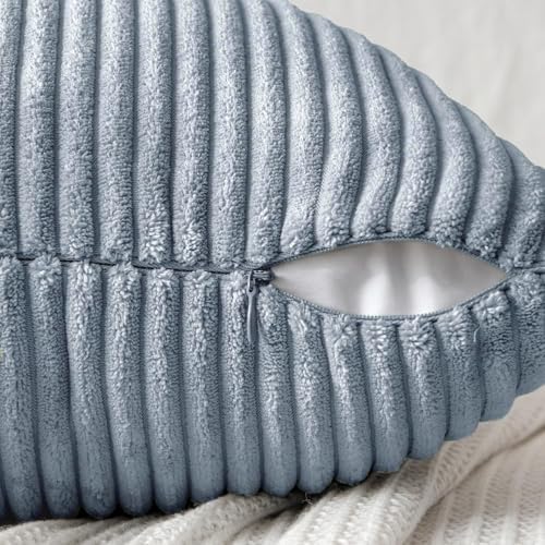 MIULEE Dusty Blue Decorative Throw Pillow Covers for Couch 18x18 Inch - Image 6