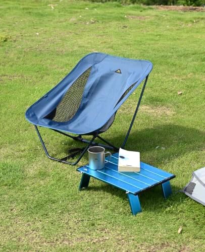 iClimb Ultralight Compact Mini Beach Picnic Folding Alu. Table with Carry Bag, Two Size (Blue - S) - Image 2
