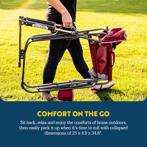 GCI Outdoor Freestyle Rocker Camping Chair | Portable Folding Rocking Chair with Solid, Durable Armrests, Drink Holder & Comfortable Backrest — Grey - Image 6